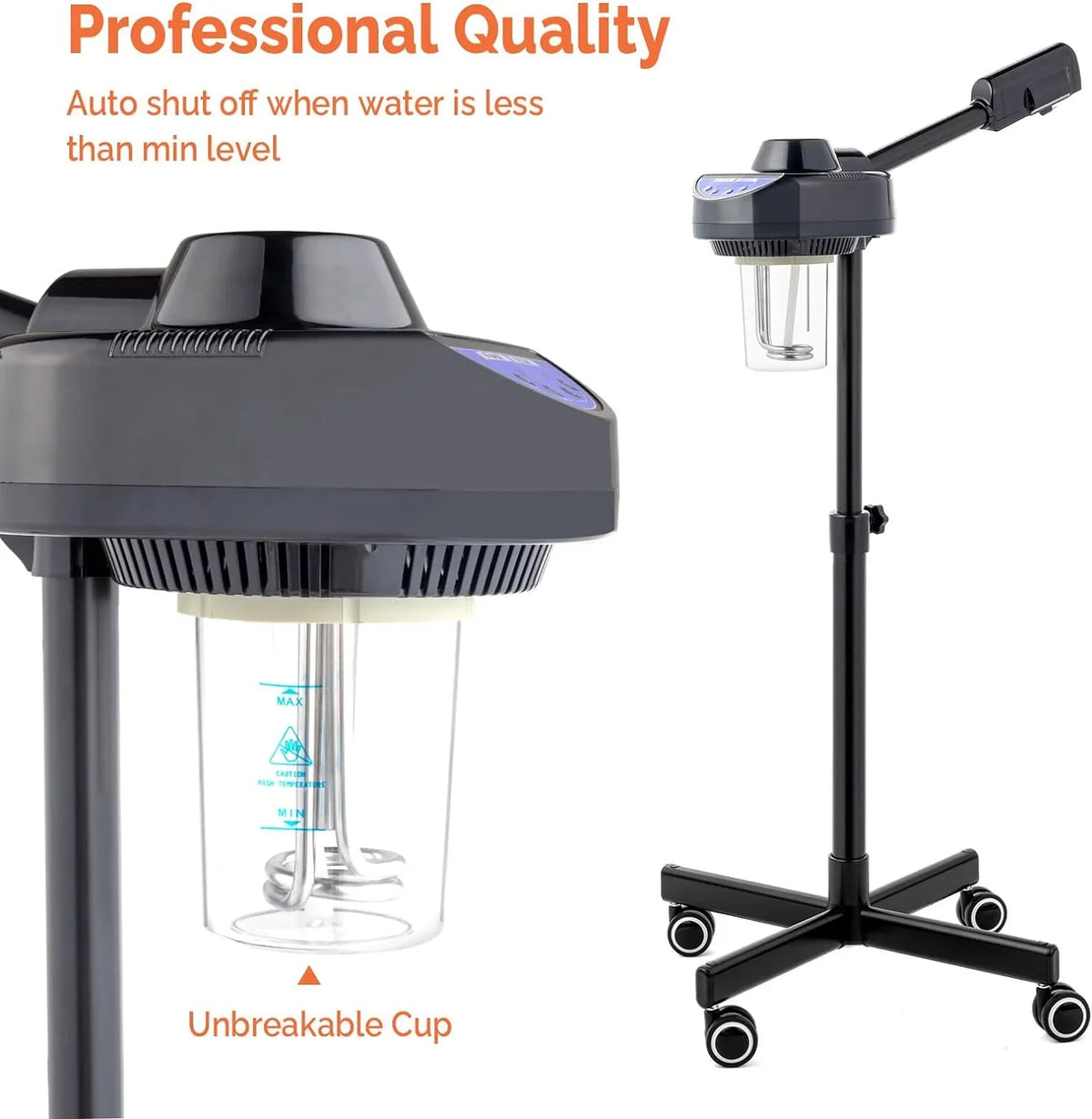Spa Deep Steamer, with Home, Steamer Professional Face Hot Beauty Cleaning Mist Care Rotatable Skin Steamer Ozone Salon Personal Facial for Sprayer, Esthetician