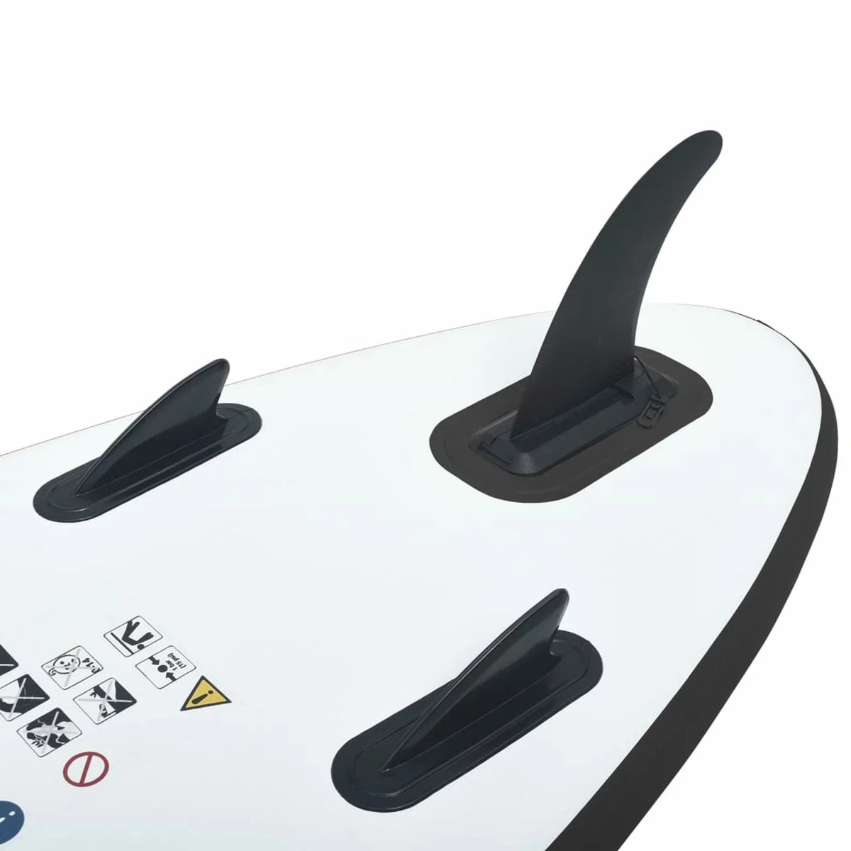 Inflatable White Paddleboard and Set Black Walmeck