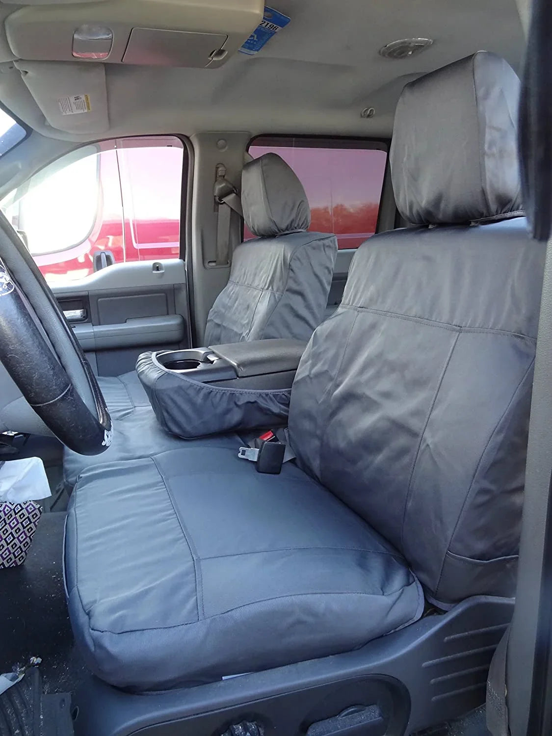 Ford Opening 2004-2008 Adjustable Center Split Front F150 Seat With Twill Super 40/20/40 Headrests Gray in Crew F364 and Console
