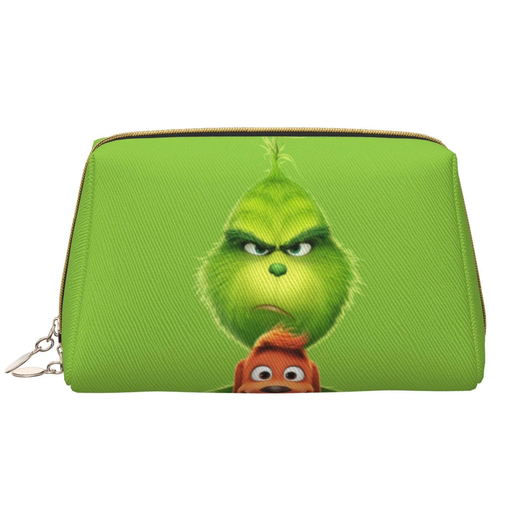 Organizer Bag Purse Storage Travel Grinch Pouch Cosmetic Animated Gift Portable Bag Toiletry Makeup Leather