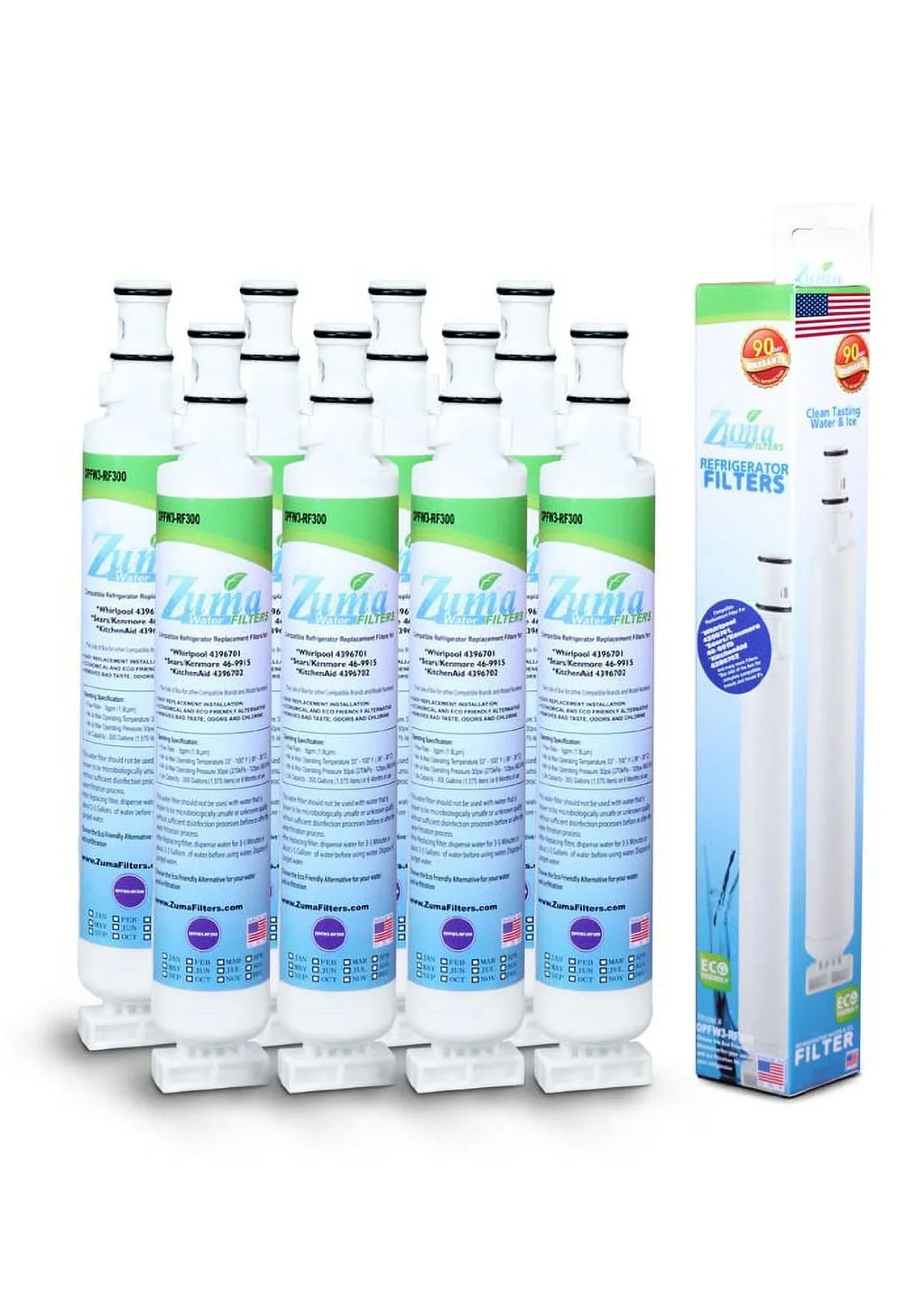 with ZUMA and Filter - Compatible , Ice 2301706 - Brand 8 , Whirlpool® in OPFW3-RF300 , Pack U.S.A. Model Water Made #