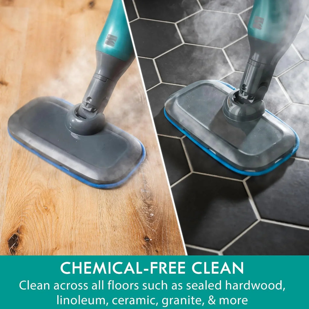 Cleaner Green & Hard with Upholstery, Washable Mop Floor and 2 Pads Kenmore 2-in-1 Steam 2pcs SM2050 Modes Carpets, for Rugs