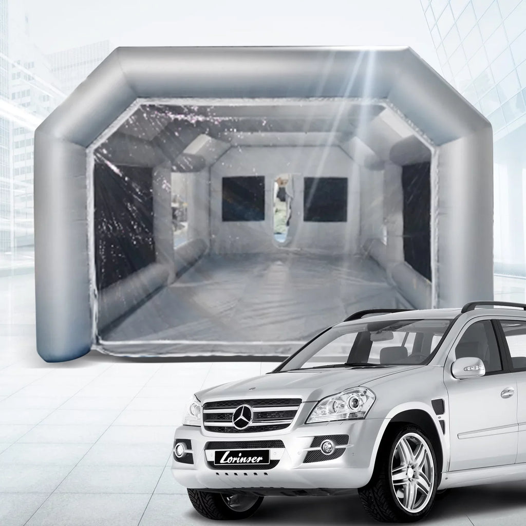 Windows Built-in Paint 26x13x10ft Inflatable Spray Portable Blower Spray Mobile Filter Booth System Paint PVC Air Miumaeov Spray Tent Paint and Transparent with Giant Inflatable Booth