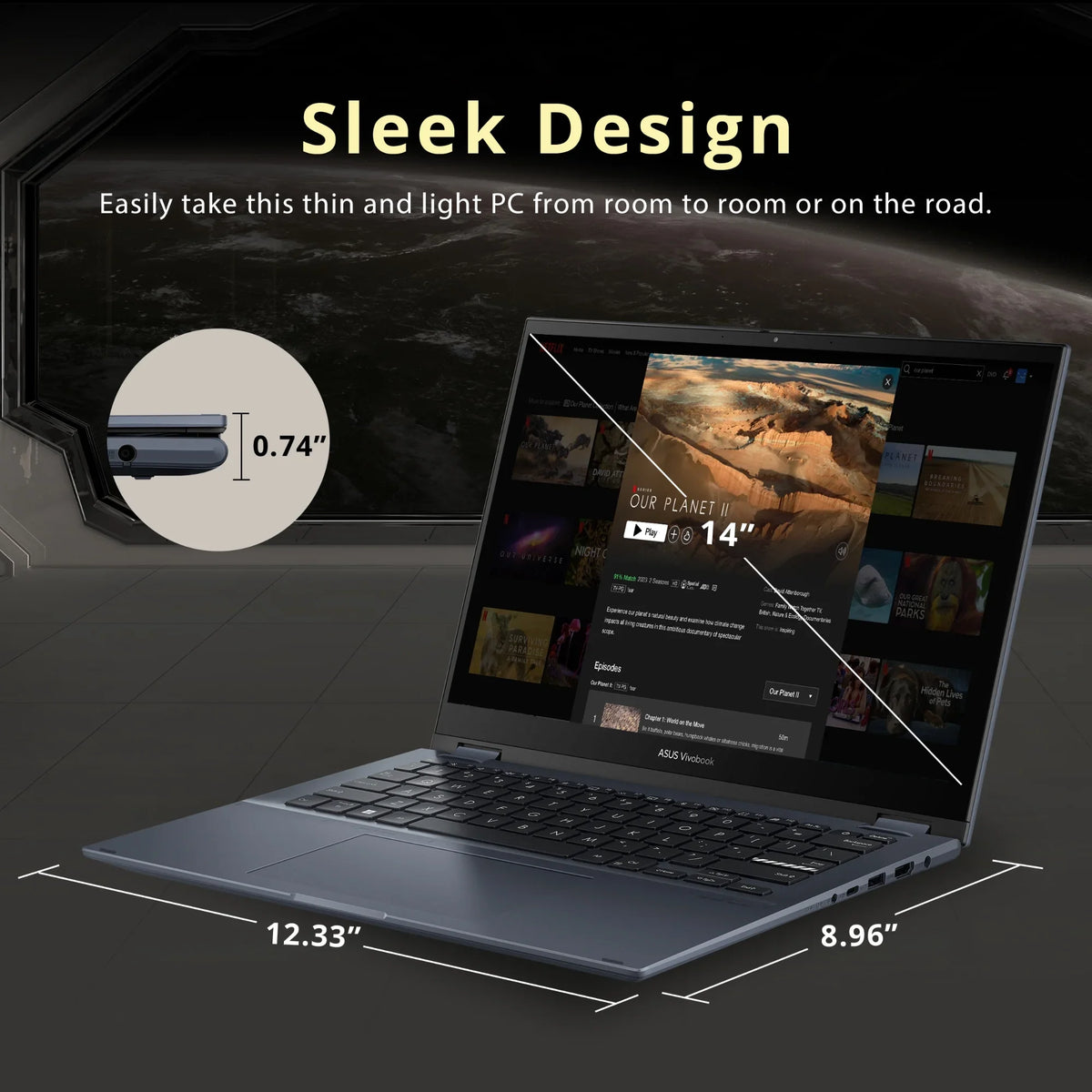 DDR4 14 Hotface Flip 11 Display, Intel ASUS Thunderbolt 14" 8GB 512GB Quiet SSD, FHD RAM, Home, 32GB USB Windows Core i5-12500H Touch Vivobook Card NumberPad, S Blue, 4, CPU,