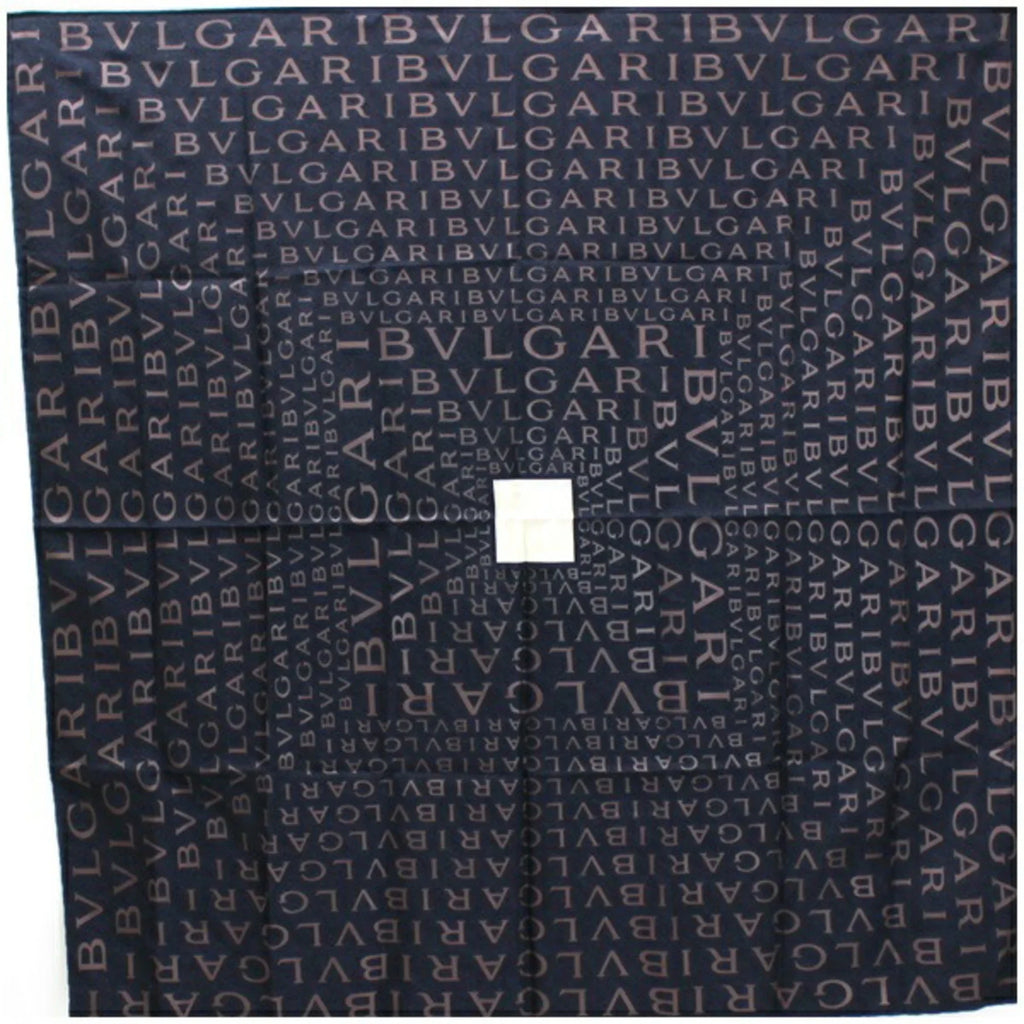Bvlgari BVLGARI Silk Mania Black | Pre-Owned Ladies Pattern Scarf Muffler (Good)