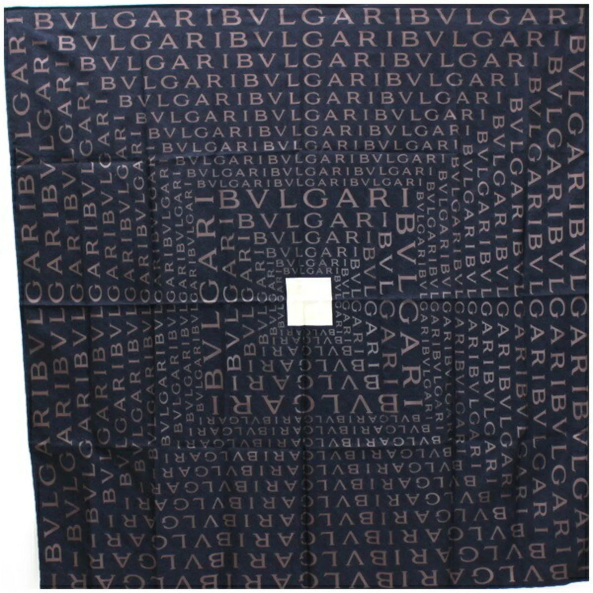 Bvlgari BVLGARI Silk Mania Black | Pre-Owned Ladies Pattern Scarf Muffler (Good)
