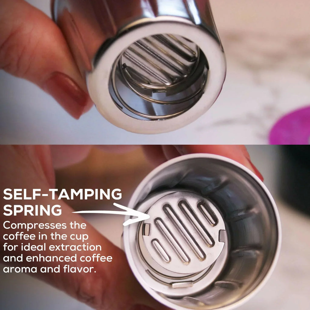 Serve EZ-Cup EZ-Cup Single 100% Stainless Disposable Cup Steel Coffee Metal Filters Perfect Pod Refillable 2.0 Reusable + Makers & Pod Filter Keurig K Compostable Paper 325ea for 2.0 Coffee