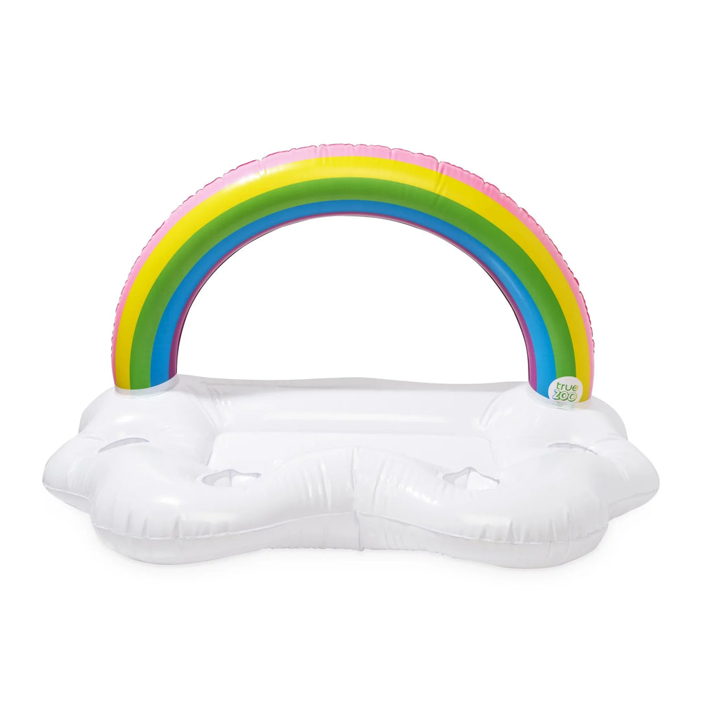 Cooler, of and TrueZoo Drink Party Box Floatie, Cloud Cup Inflatable Floating Bar Ice Colorful Rainbow Holders 1 Pool Set