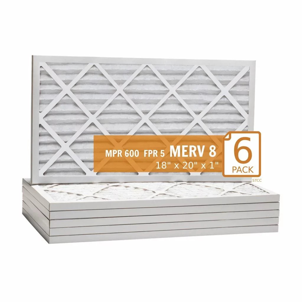 8 Pleat MERV (6 Filter - Air 18x20x1 Pack) Key Purolator