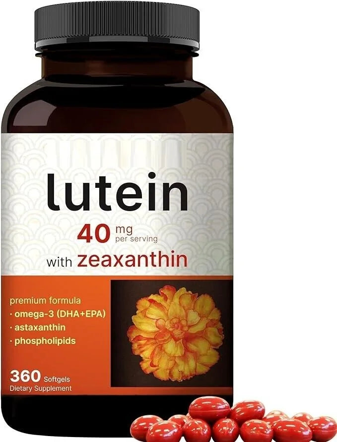 360 with Softgels mg 40 Lutein Zeaxanthin Astaxanthin/Phosphalipids/Omega-3/Krill