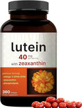 360 with Softgels mg 40 Lutein Zeaxanthin Astaxanthin/Phosphalipids/Omega-3/Krill