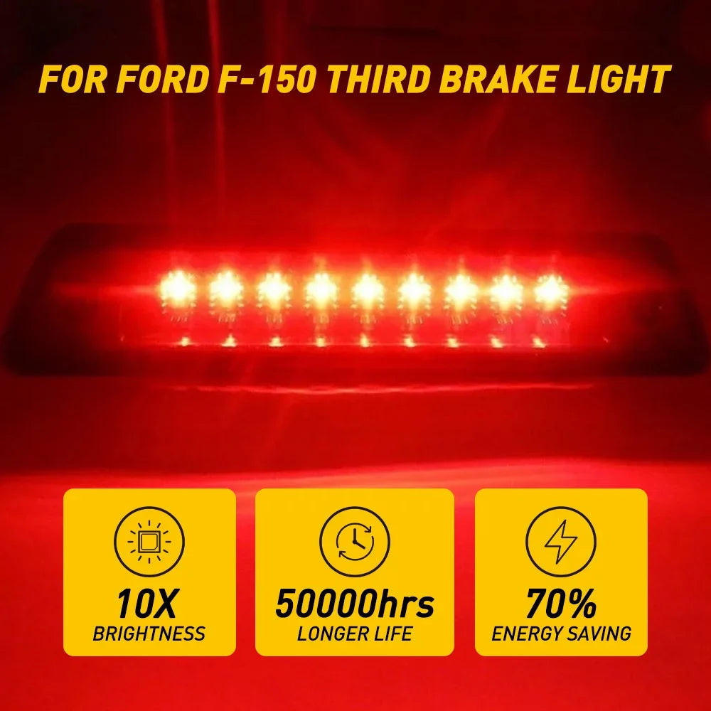 Saving, Power Waterproof Cargo Ford The Smoked F150, Light For 2009-2014 Brake Light/Rear IP67 3rd