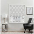 100% 34"x64", Marseilles Home Damask Silver Roman Blackout Exclusive Shade,