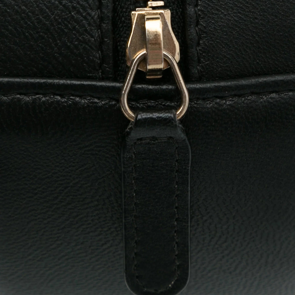 Pre-Owned Round Bag Leather (Good) Lambskin Lucky Crossbody Unisex Charms Chanel Authenticated Black