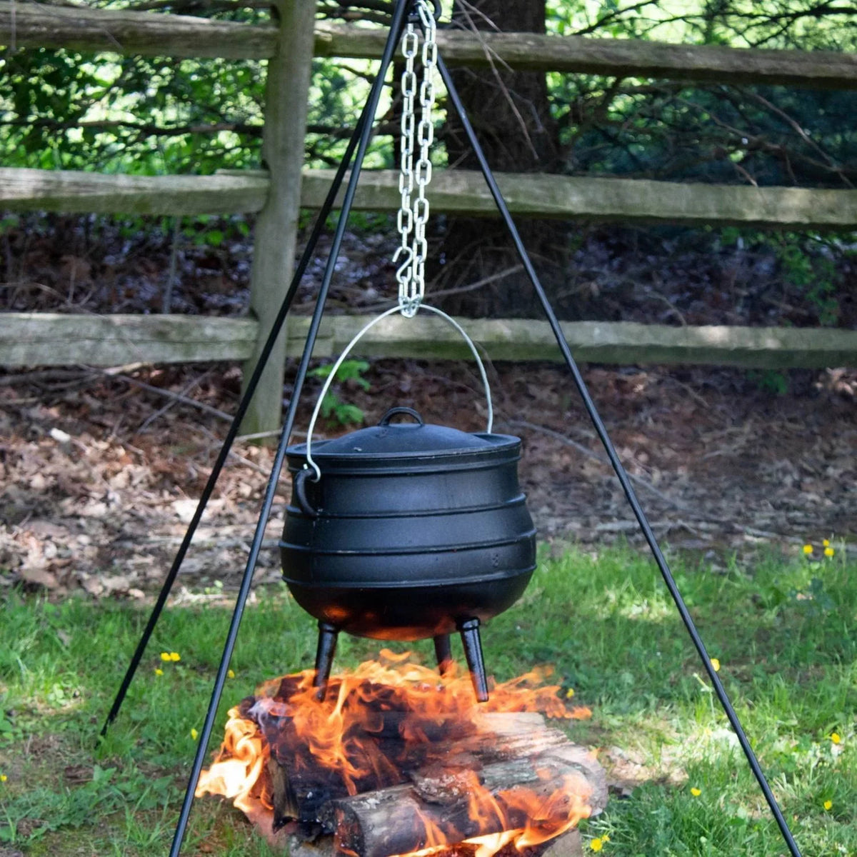 Dutch 16 With - Oven je Legs Campfire Gallon Inch, Iron And Kettle Cooking Cast 9 Lid, 3