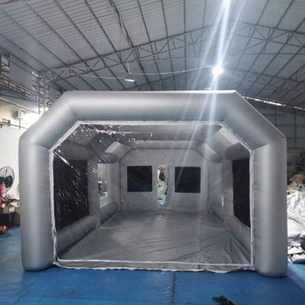 Windows Built-in Paint 26x13x10ft Inflatable Spray Portable Blower Spray Mobile Filter Booth System Paint PVC Air Miumaeov Spray Tent Paint and Transparent with Giant Inflatable Booth