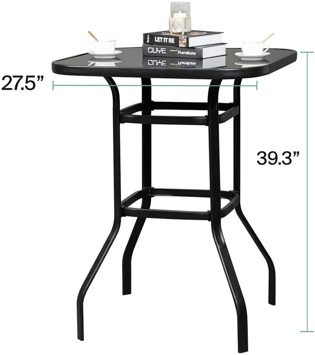 Shape Table Poolside Gianna For Glass Decor Squire Bar Bistro Porch