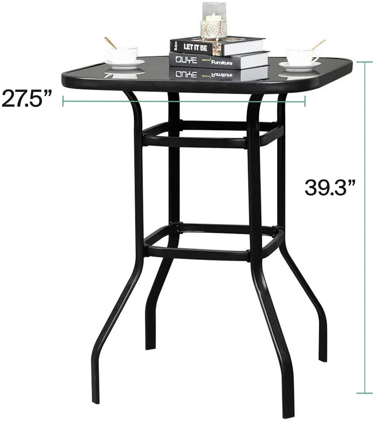 Shape Table Poolside Gianna For Glass Decor Squire Bar Bistro Porch
