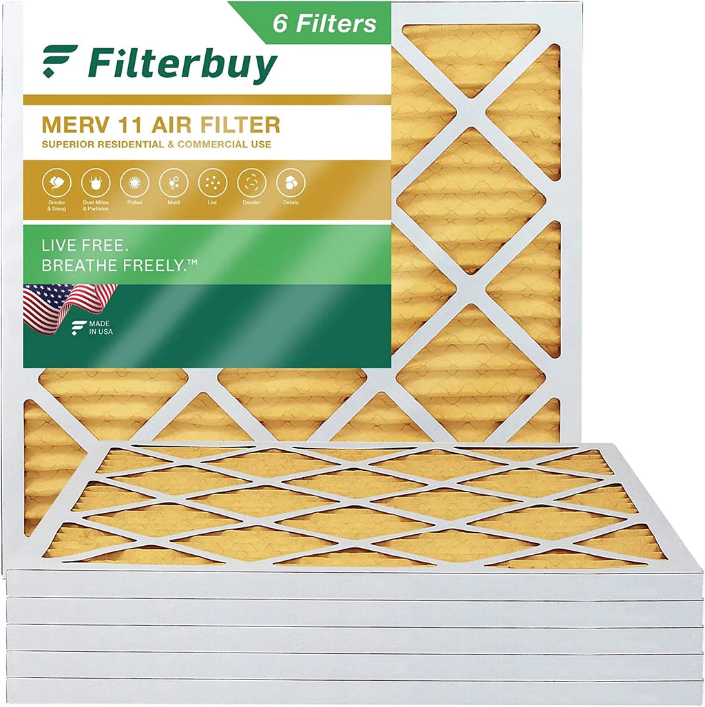 Air Filterbuy (6-Pack) HVAC Pleated Filters 11 17x17x1 MERV Furnace AC