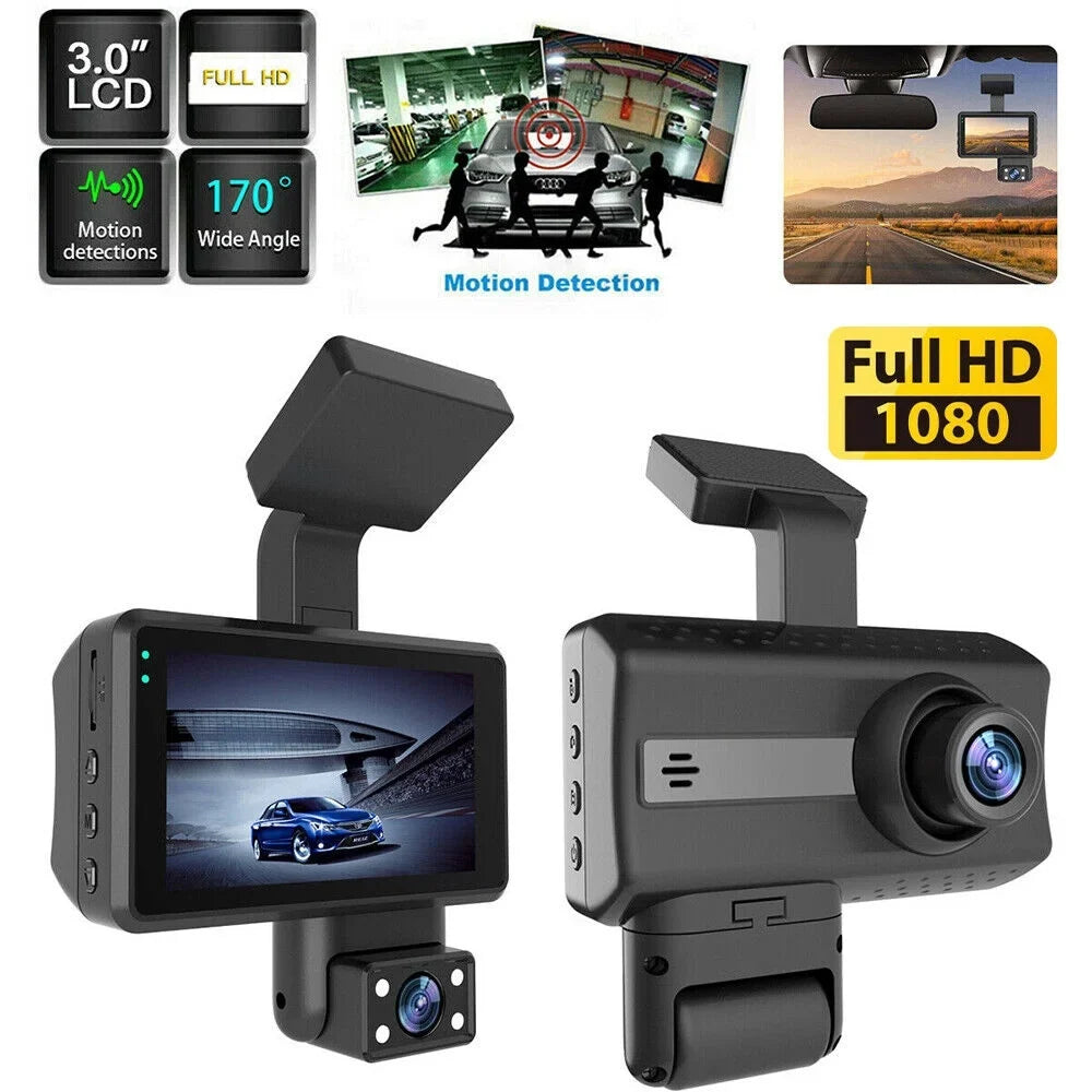 Front Lens Dash Sensor Dual with Rear G and Recorder: Cam Video Car JahyShow Camera, Recording 1080P DVR
