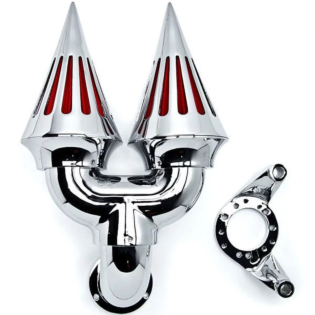Air Filter Kit Custom Spike Applications Krator Dual Intake Sportster Harley-Davidson Chrome with Compatible Cleaner