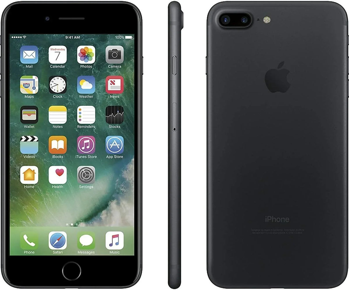 Tempered 32GB Pre-Installed 7 Glass Restored (Refurbished) Matte iPhone A1661 Black Apple Unlocked) w/ (Fully Plus