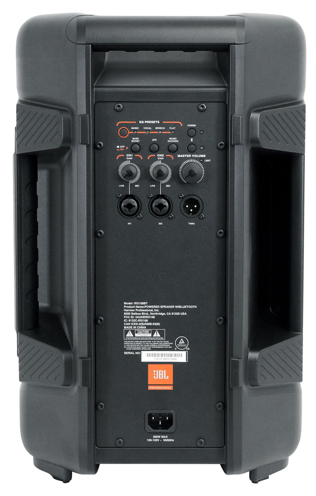 DJ Powered w/ 1000w Truck Hand PA JBL + Portable IRX108BT Bluetooth 8" Speaker