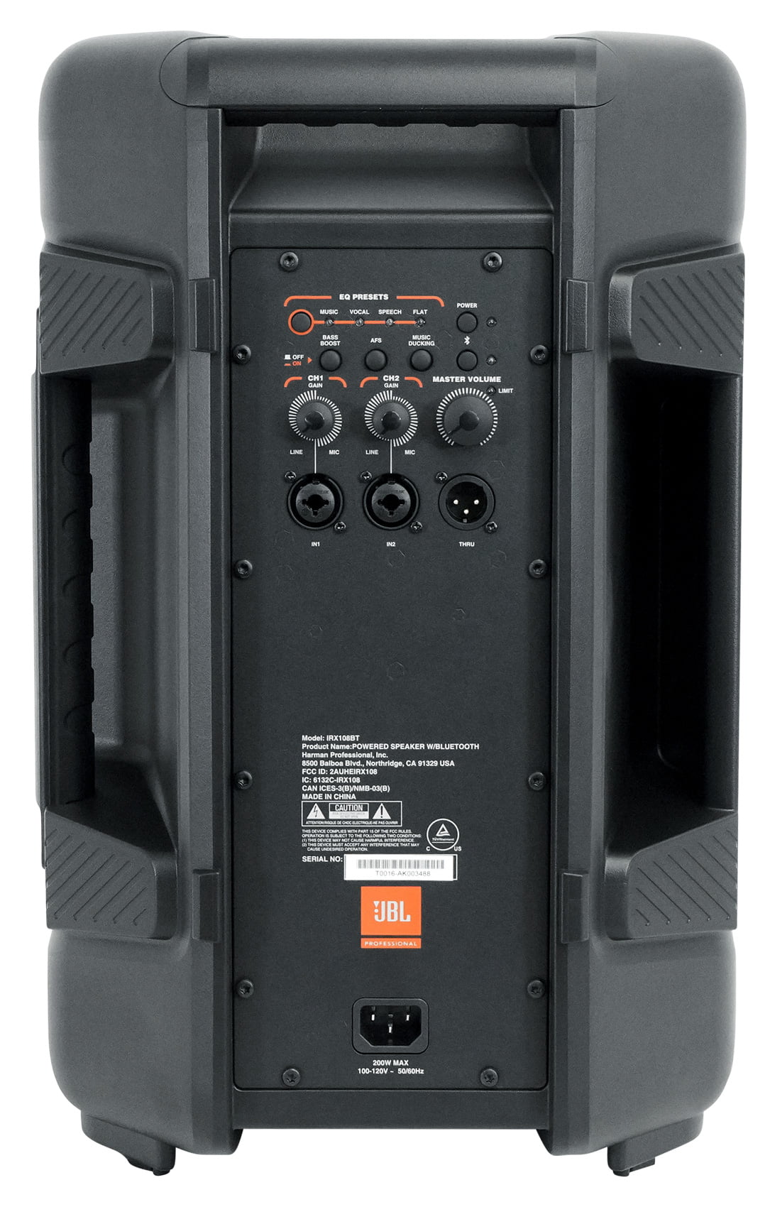DJ Powered w/ 1000w Truck Hand PA JBL + Portable IRX108BT Bluetooth 8" Speaker