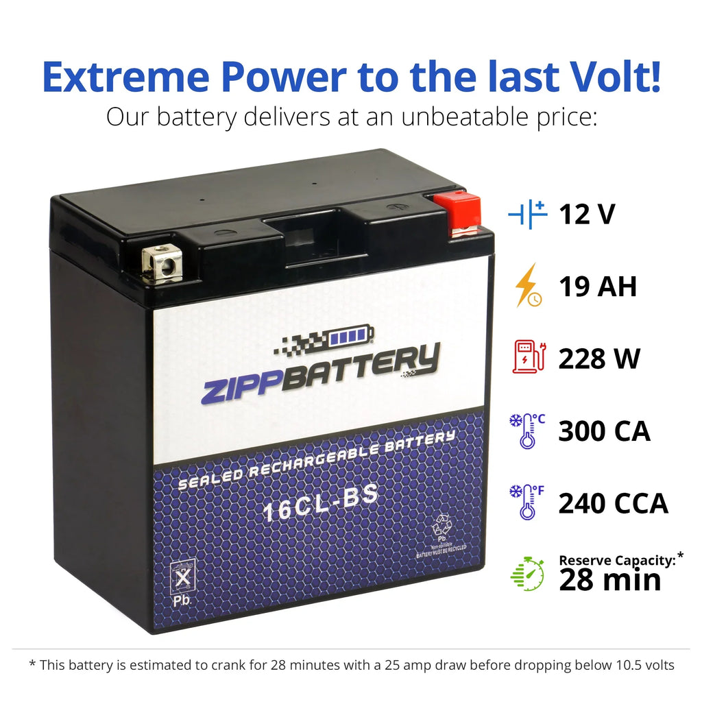 Battery Cc Years Yb16cl-bs Jet Zipp All All All for Polaris Battery Ski Models