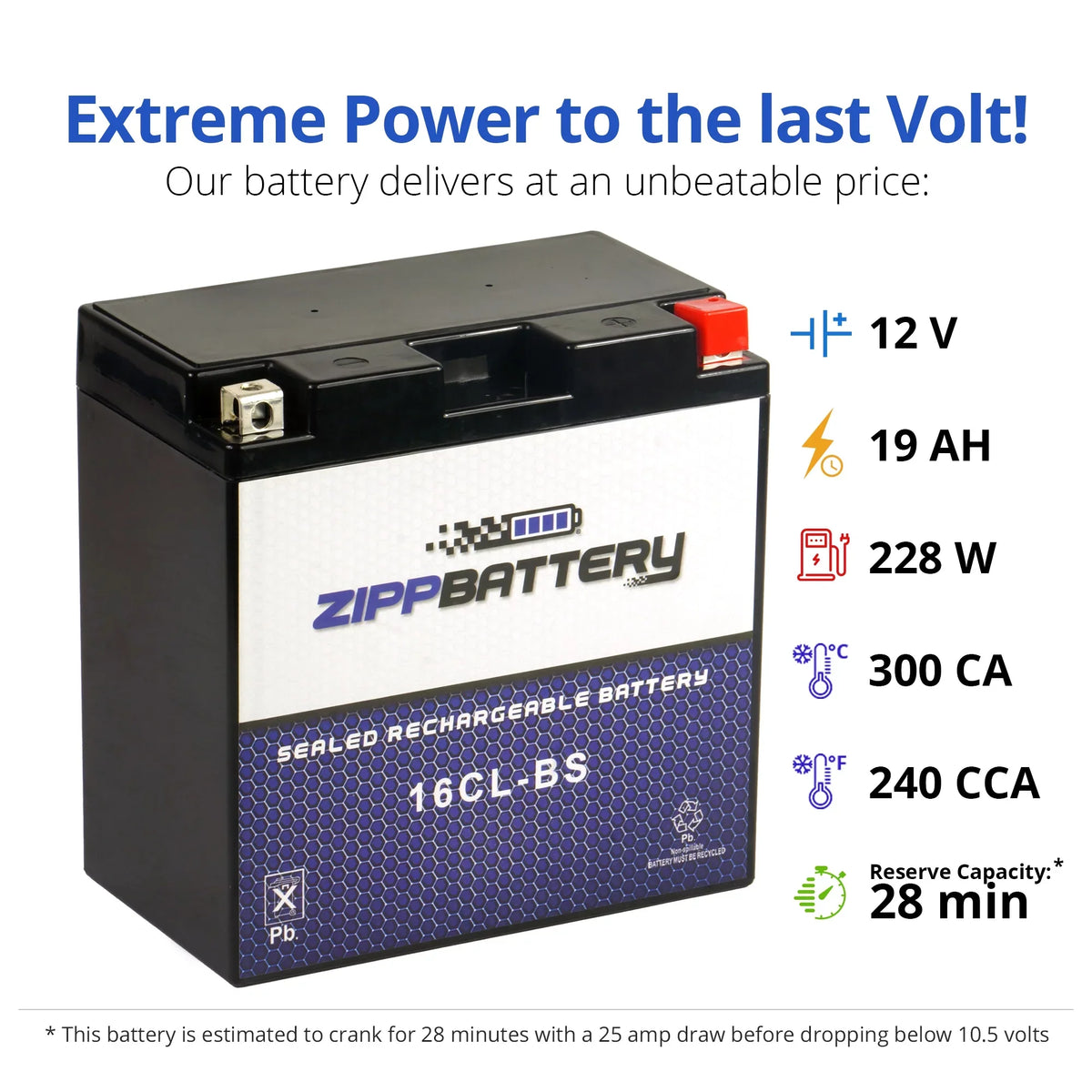 Battery Cc Years Yb16cl-bs Jet Zipp All All All for Polaris Battery Ski Models