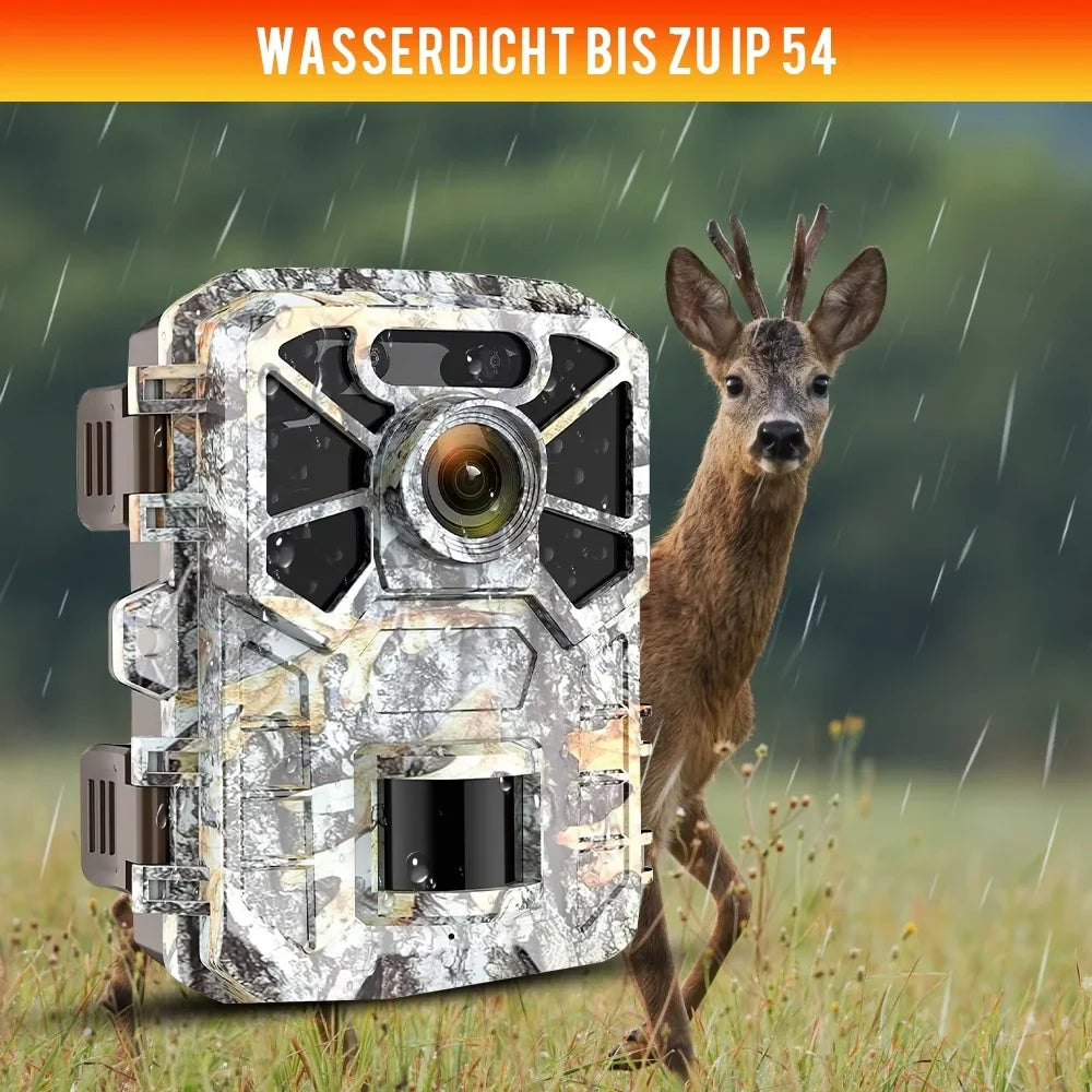 with Monitor 120° 2k Trail Game Infrared Night Monitoring, Waterproof Surveillance, Angle Camera, 30MP Lens with Farm Hunting Wildlife Vision Trail Camera Wide