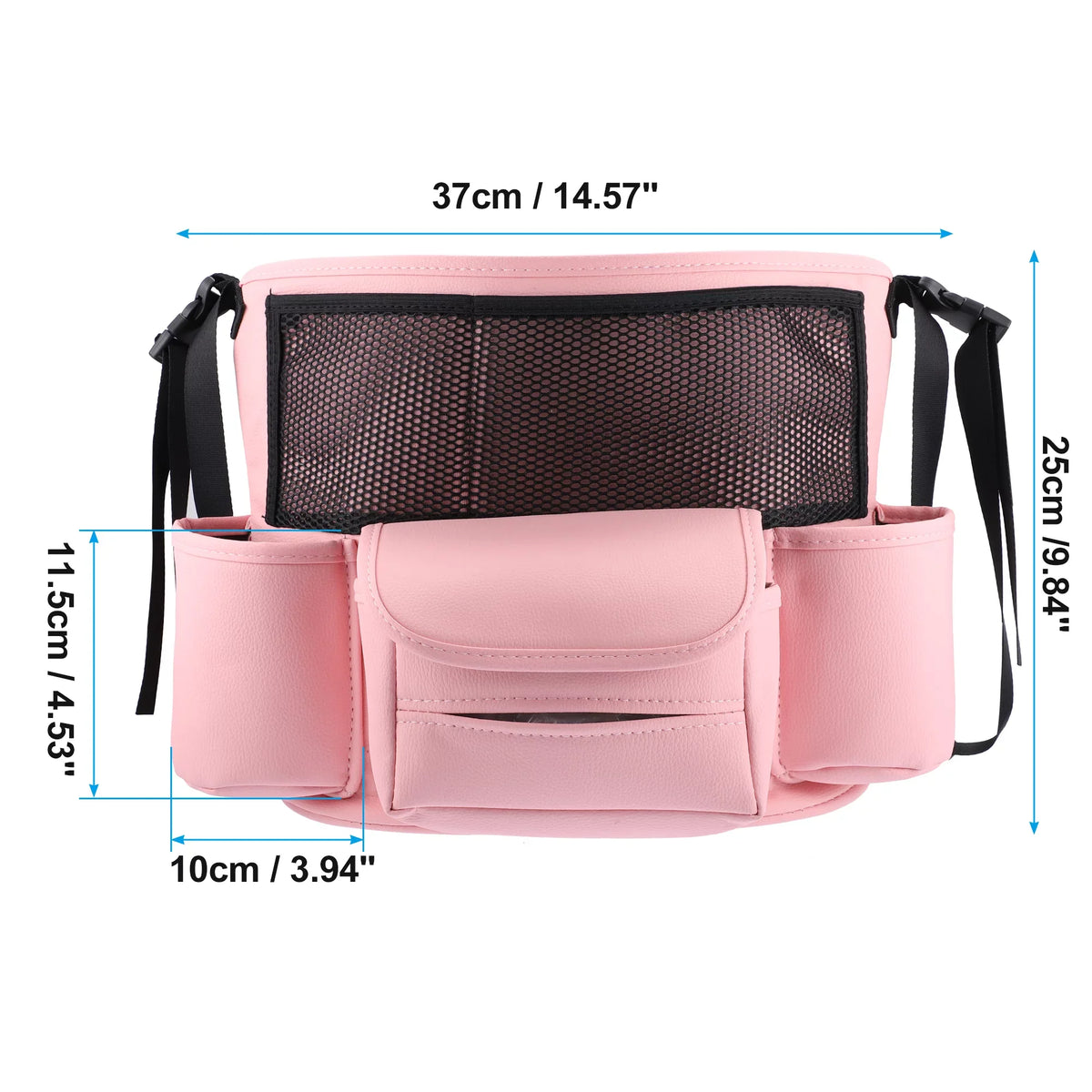 Large Multi Organizer for Bargains Purse Car Car Backseat 37x25cm Seat Capacity Storage Unique Pockets Pink