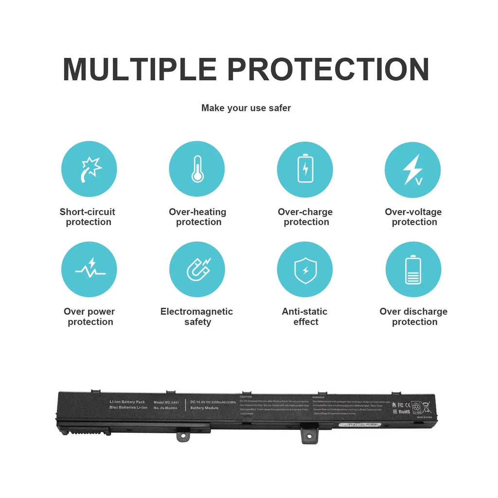 Series A31N1319 Notebook A41N1308 X45LI9C For Battery YU12008-13007D ASUS X551M
