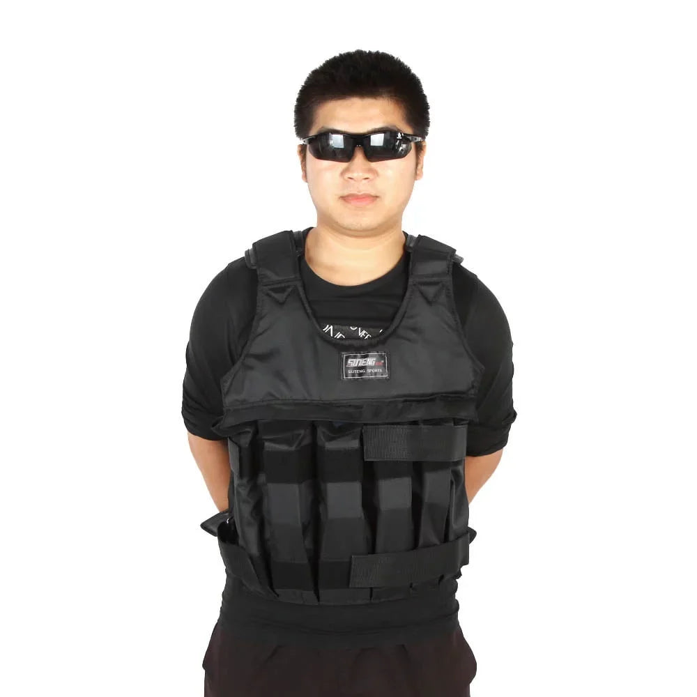 Clothing Weightloading Vest Invisible SUTENG Training, for Max - Weighted and Adjustable 50kg Exercise Boxing Sand Loading