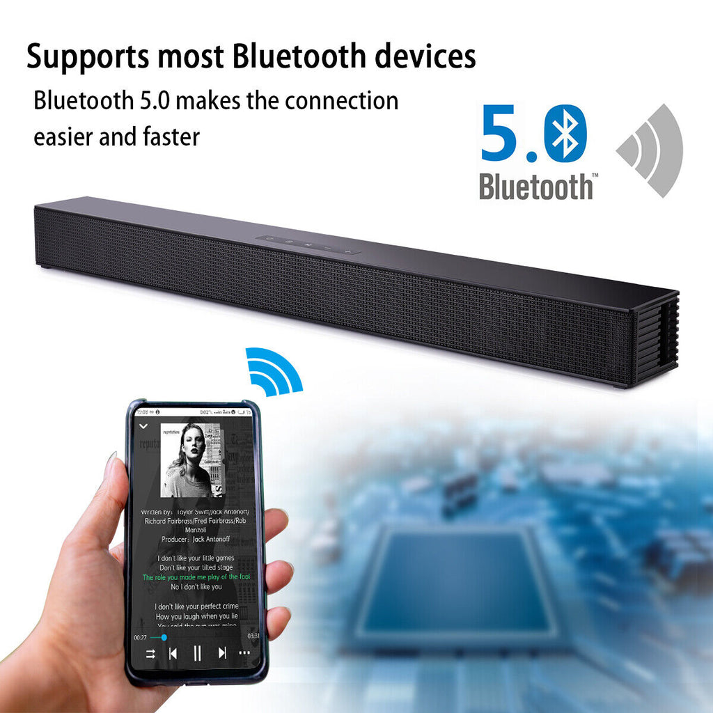 Monitor CJC Bass Sound Sound Mountable for Bar Bluetooth Adjustable TV 5.0/HDMI with Bars Gaming ARC/AUX/USB Wall PC