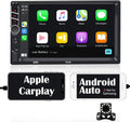 Bluetooth Control/USB/Remote Image Wheel with Carplay Touchscreen Input/Steering Player/FM/AM,Support 7 Compatible Android Stereo Auto Binize Unit/MP5 Radio Car Head inch Reversing Din Double