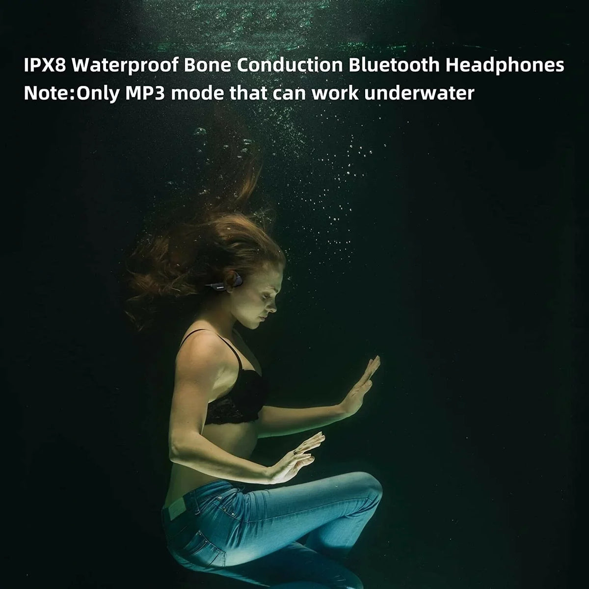 Open Ear Bone Headphones Conduction Waterproof 5.3 IPX5 Headphones