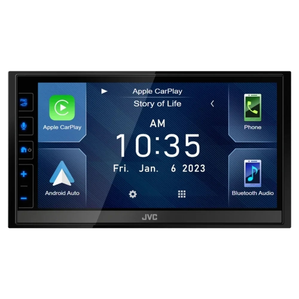 Bullet Shallow-Chassis Receiver JVC New Backup KW-M785BW w/ Camera Multimedia 6.8"
