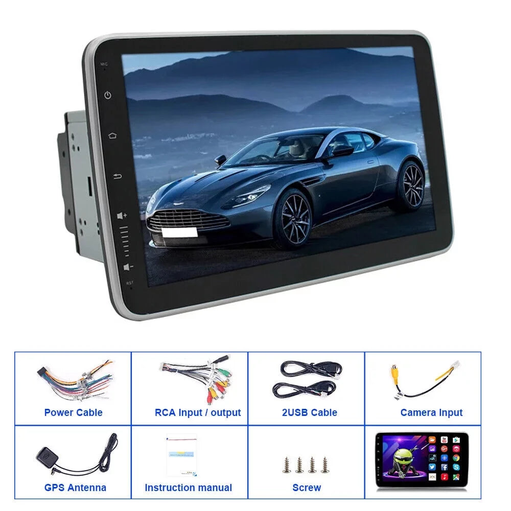 Inch Player Rotary Navigation Android Din GPS Spindle with - JahyShow Dual 10.1 Double 9.1 Touch Screen