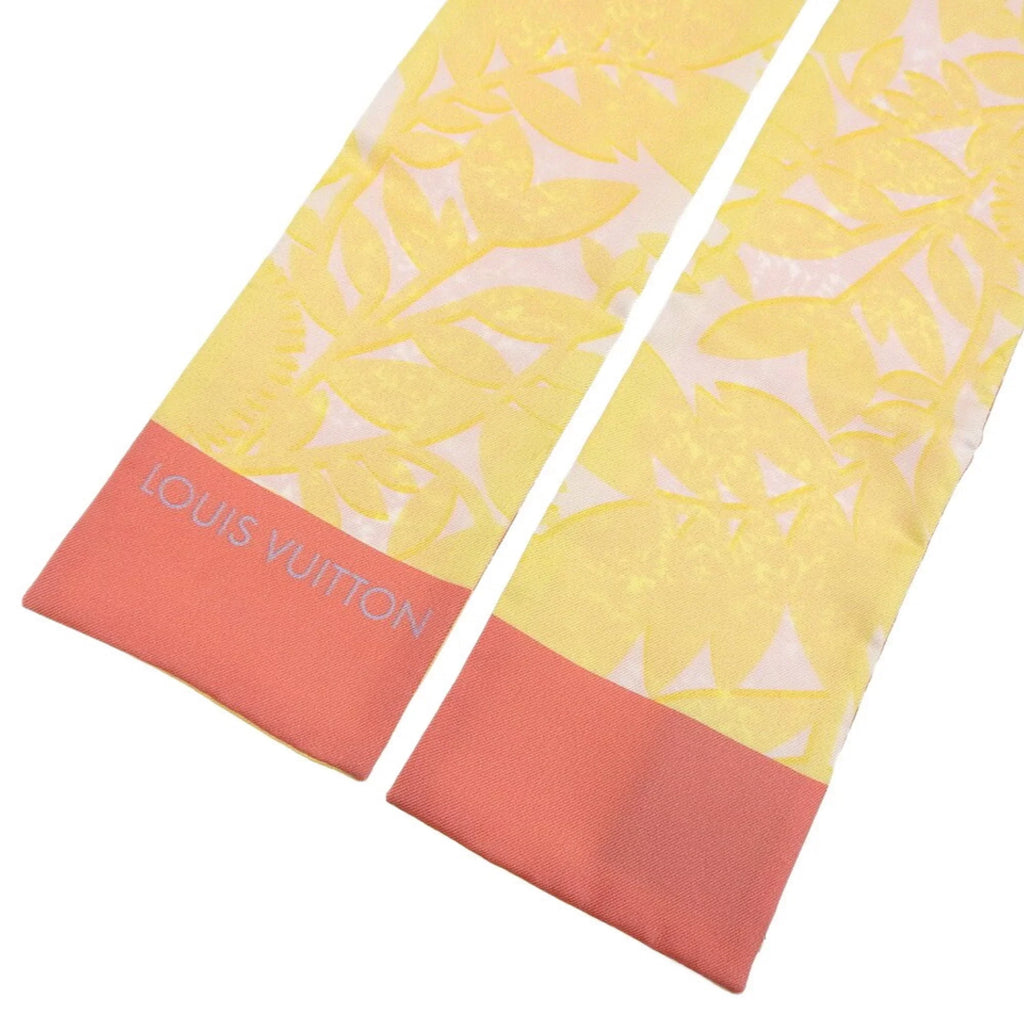 M75272 Pre-Owned VUITTON Louis Tropical Silk Pink Yellow (Good) Scarf Flower Vuitton LOUIS Bandeau