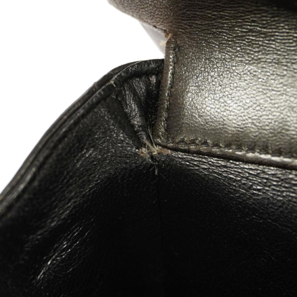 Black W Matelasse Chanel Chain Face Shoulder Pre-Owned Lambskin (Good) Women's Bag Double