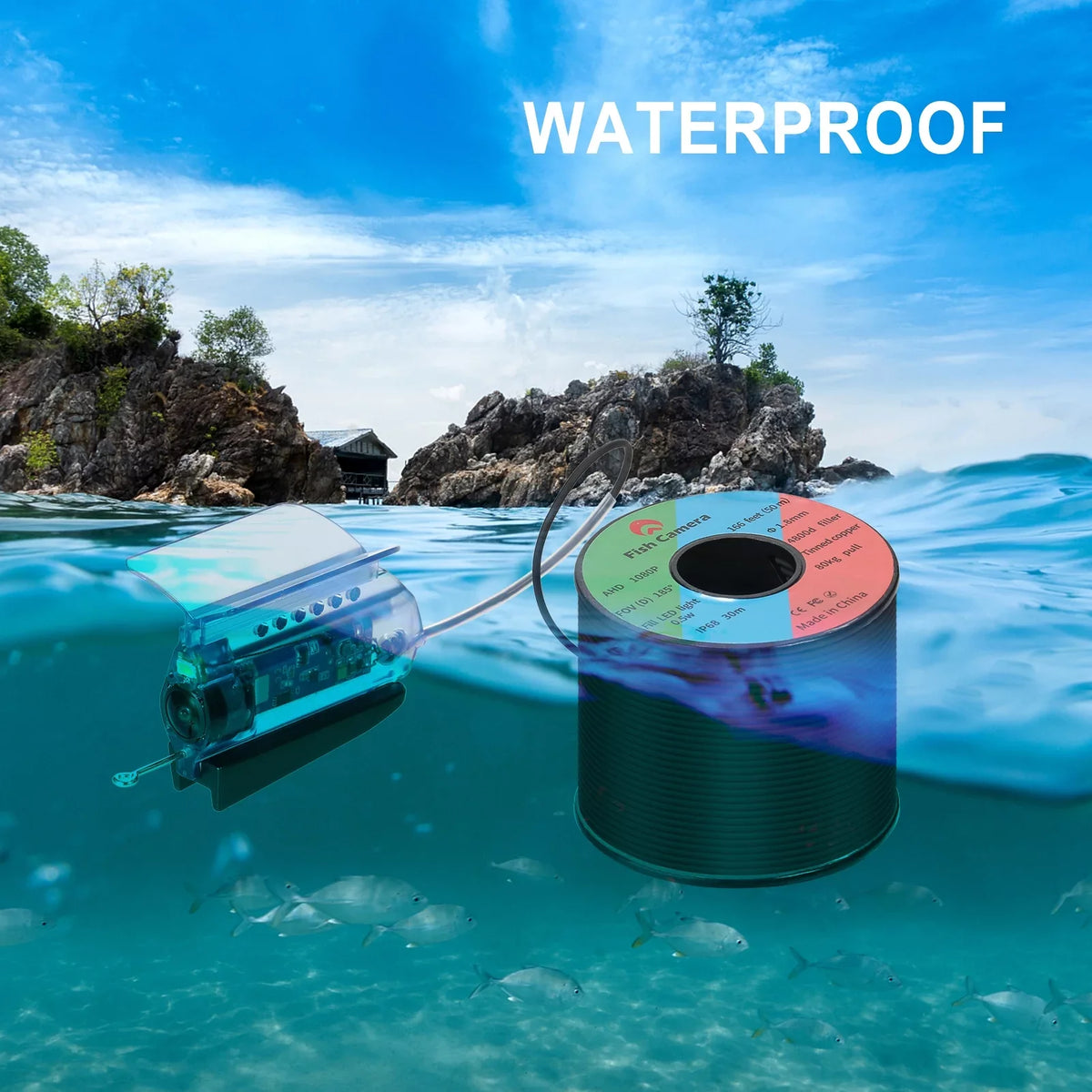 Camera Finder Control, Kayak Fishing Ice APP Boat Lake Video Fishing Gofishup for with Fish 1080P Sea Live Underwater