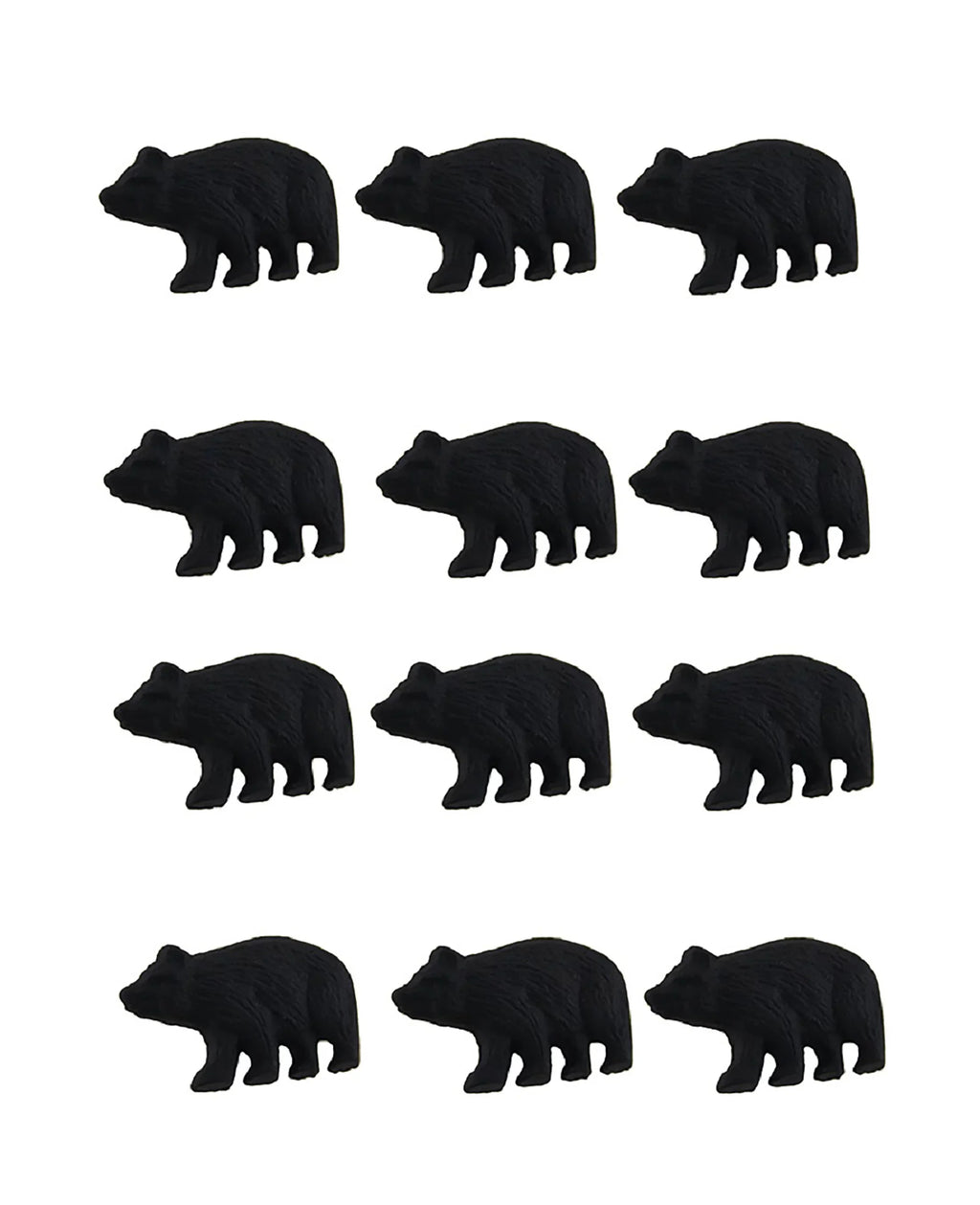 Bear Drawer Forest of Cabinet 12 Set Zeckos Cast Knob Black Pull Iron