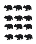 Bear Drawer Forest of Cabinet 12 Set Zeckos Cast Knob Black Pull Iron