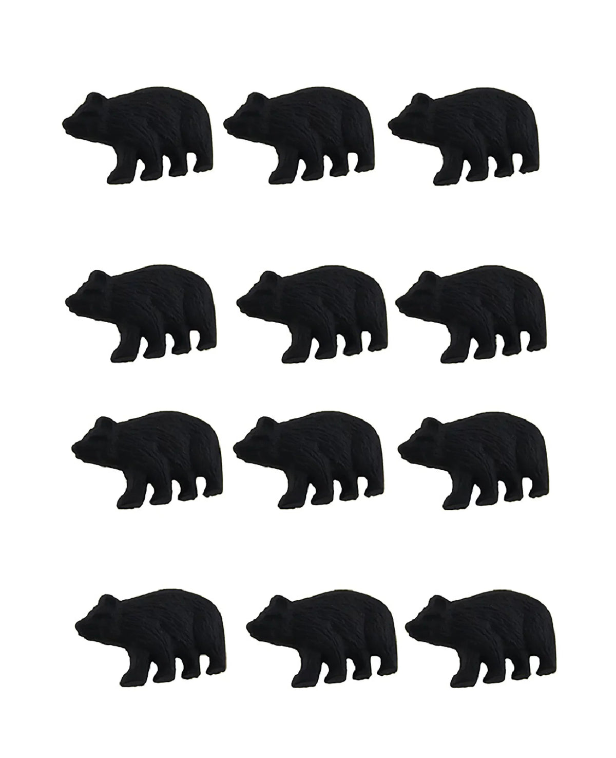 Bear Drawer Forest of Cabinet 12 Set Zeckos Cast Knob Black Pull Iron
