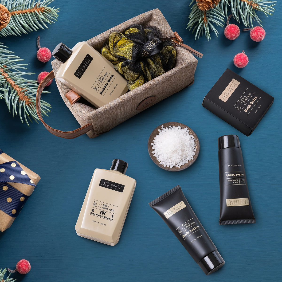 Bath Blonde Spa Gifts Lotion, Size Bath and Wash, Gift Basket Facial Set Body - House Woods Shower Him Bubble Yard Bath, Puff Mens for Bag-Full Body Salts, Scented Luxury Musk Scrub, in and Toiletry