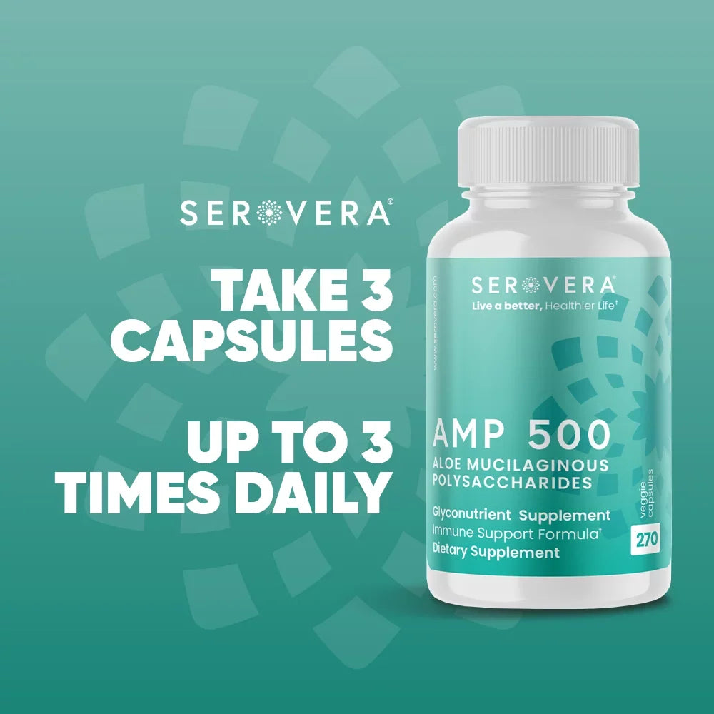 Supplement for 500-Immune Veggie System Months Up with 3 AMP Support Colon Caps-Gluten Supply Free- Serovera L-Glutamine-270 Modulator Health-Immune to