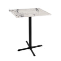 30" Indoor/Outdoor Holland Co. Black with Square x 30" Base the Marble 42" Stool x by 30" OD211 Top Tall 30" White Bar Foot and Indoor/Outdoor Table