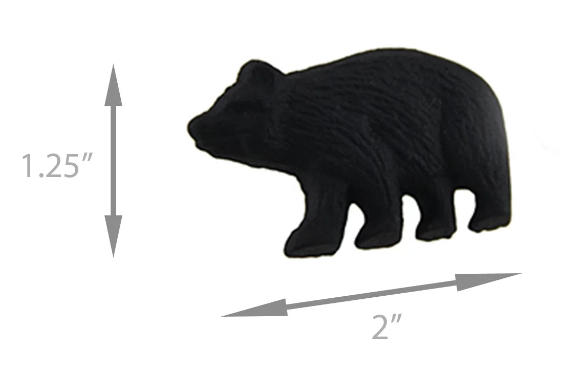 Bear Drawer Forest of Cabinet 12 Set Zeckos Cast Knob Black Pull Iron