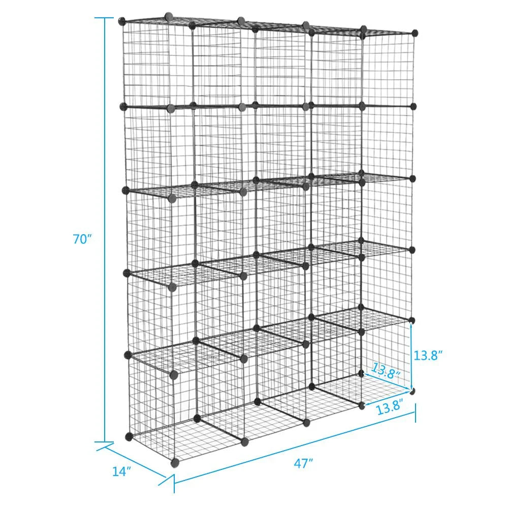 Organizer Winado Storage Design Shelves Stackable Multifunctional 20-Cube Plastic